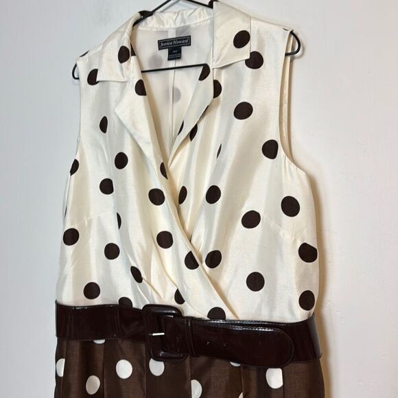 Jessica Howard Polka Dot Shirt Dress 18W - Picture 3 of 5